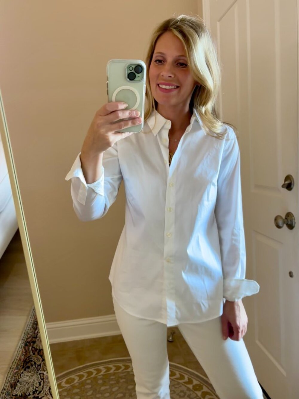 Ann Taylor Perfect Shirt Size 2p White